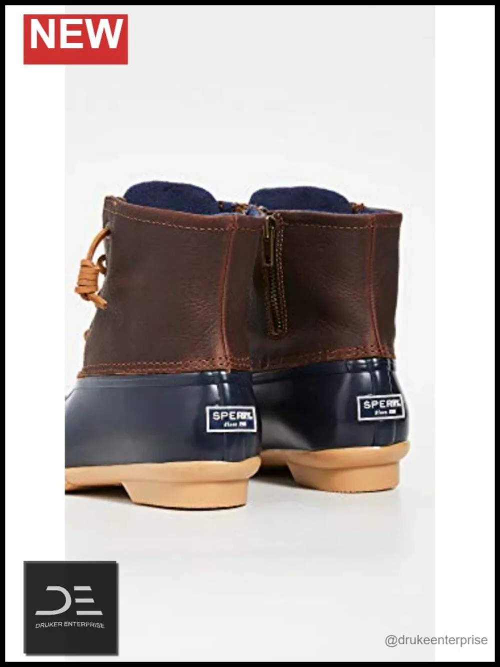 Sperry Saltwater Waterproof Rain Boot Ankle Duck Boot Leather